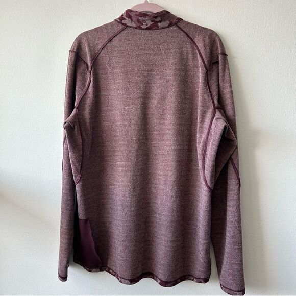 Lululemon Surge Warm 1/2 Zip Jacquard in burgundy - Picture 9 of 11
